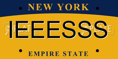 IEEESSS New York License Plate