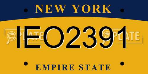 IEO2391 New York License Plate