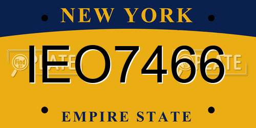 IEO7466 New York License Plate