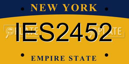 IES2452 New York License Plate