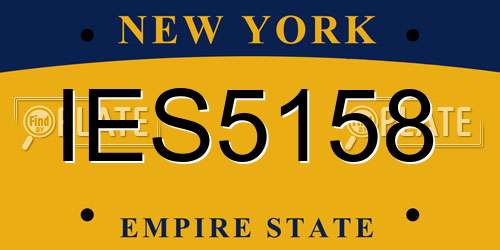 IES5158 New York License Plate