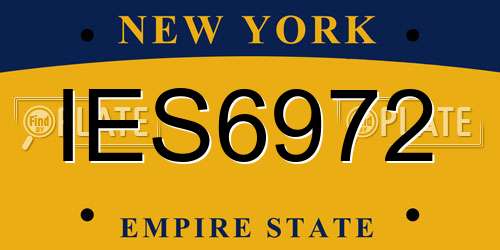 IES6972 New York License Plate