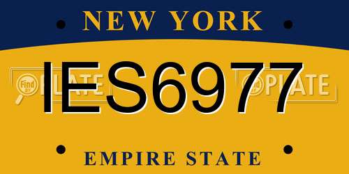 IES6977 New York License Plate