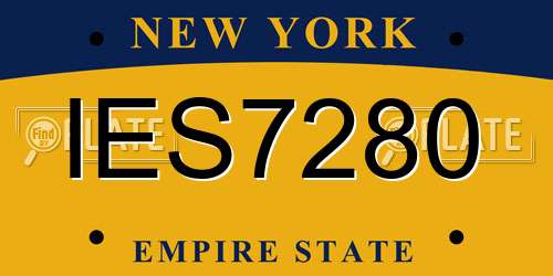 IES7280 New York License Plate
