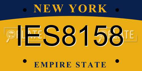 IES8158 New York License Plate