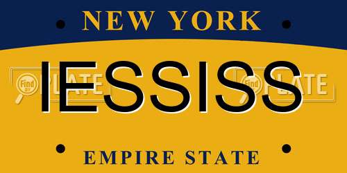 IESSISS New York License Plate