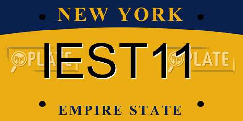 IEST11 New York License Plate