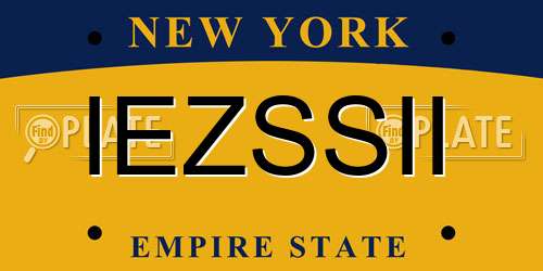 IEZSSII New York License Plate
