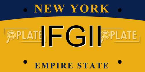 IFGII New York License Plate