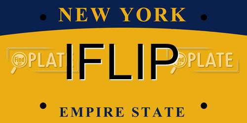 IFLIP New York License Plate