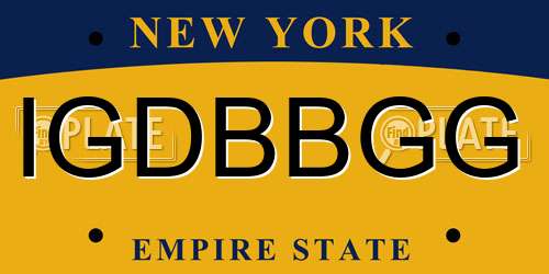 IGDBBGG New York License Plate