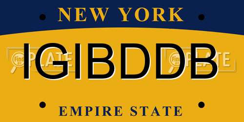 IGIBDDB New York License Plate