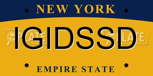 IGIDSSD New York License Plate