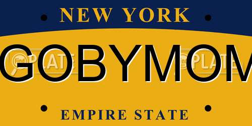 IGOBYMOM New York License Plate