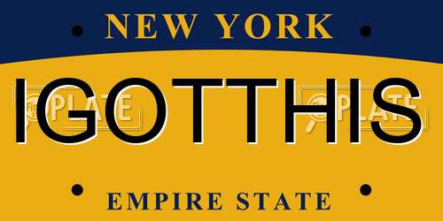IGOTTHIS New York License Plate