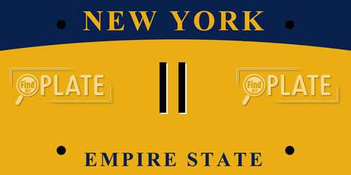 II New York License Plate