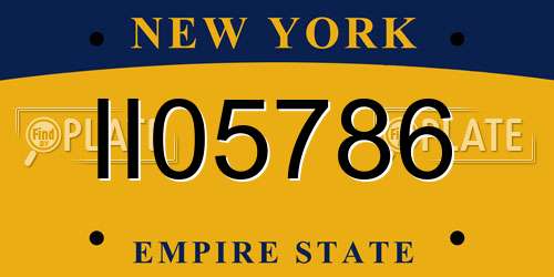 II05786 New York License Plate