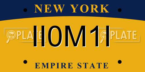 II0M1I New York License Plate