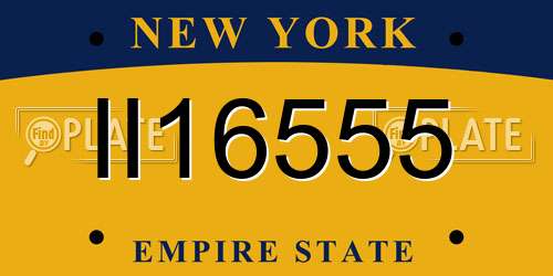 II16555 New York License Plate