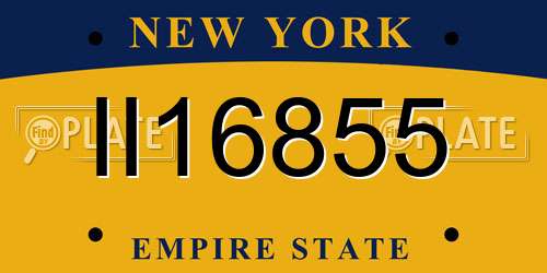 II16855 New York License Plate