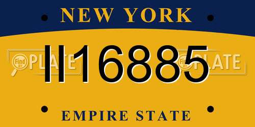 II16885 New York License Plate