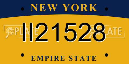 II21528 New York License Plate