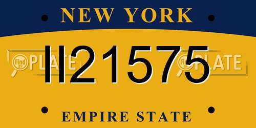 II21575 New York License Plate