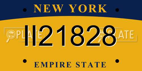 II21828 New York License Plate