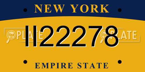 II22278 New York License Plate