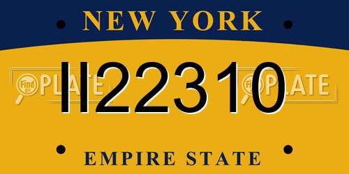 II22310 New York License Plate