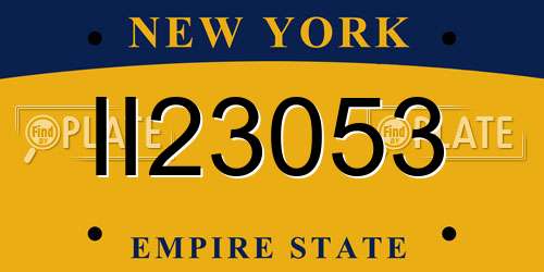 II23053 New York License Plate