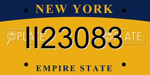 II23083 New York License Plate