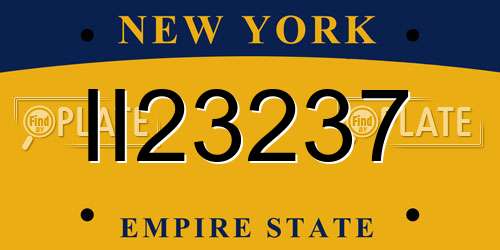 II23237 New York License Plate