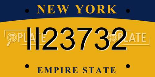 II23732 New York License Plate