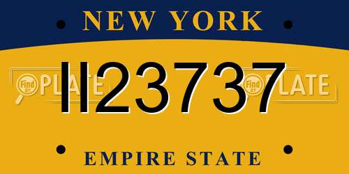 II23737 New York License Plate