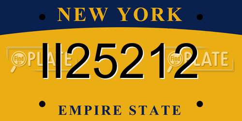 II25212 New York License Plate