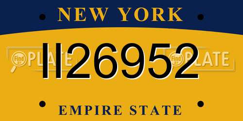 II26952 New York License Plate