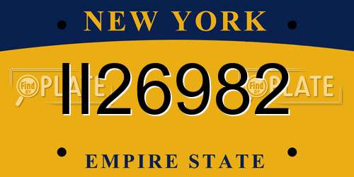 II26982 New York License Plate