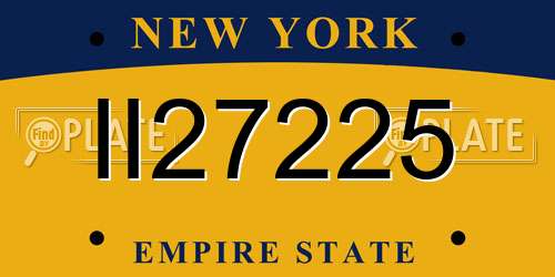 II27225 New York License Plate