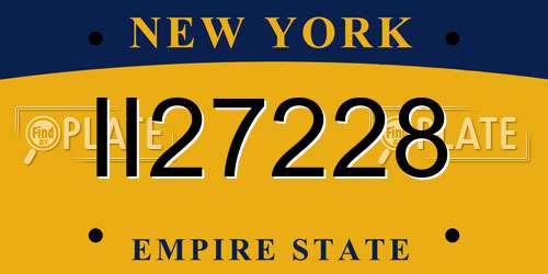 II27228 New York License Plate