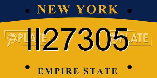 II27305 New York License Plate