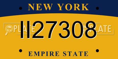 II27308 New York License Plate