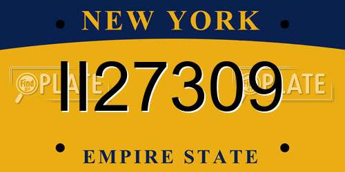 II27309 New York License Plate