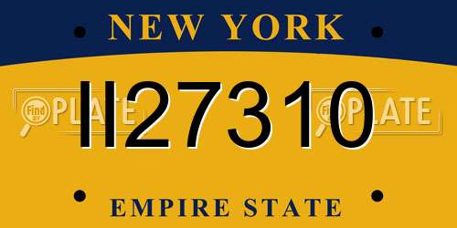II27310 New York License Plate