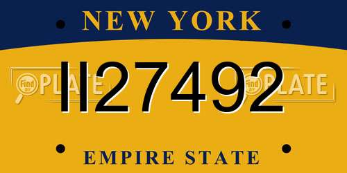 II27492 New York License Plate