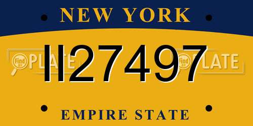 II27497 New York License Plate
