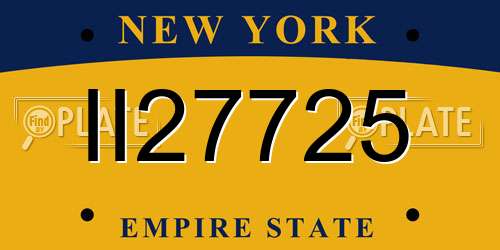 II27725 New York License Plate