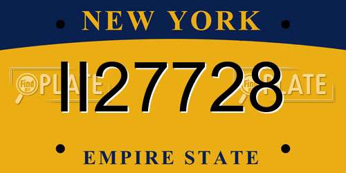 II27728 New York License Plate