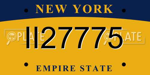 II27775 New York License Plate