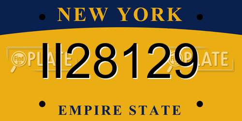 II28129 New York License Plate